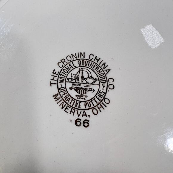 Cronin China Co. 11" x 9" Oval Serving Platter Pattern CO12 Vintage Made in USA - Picture 3 of 9